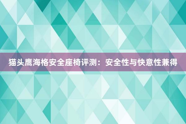 猫头鹰海格安全座椅评测：安全性与快意性兼得